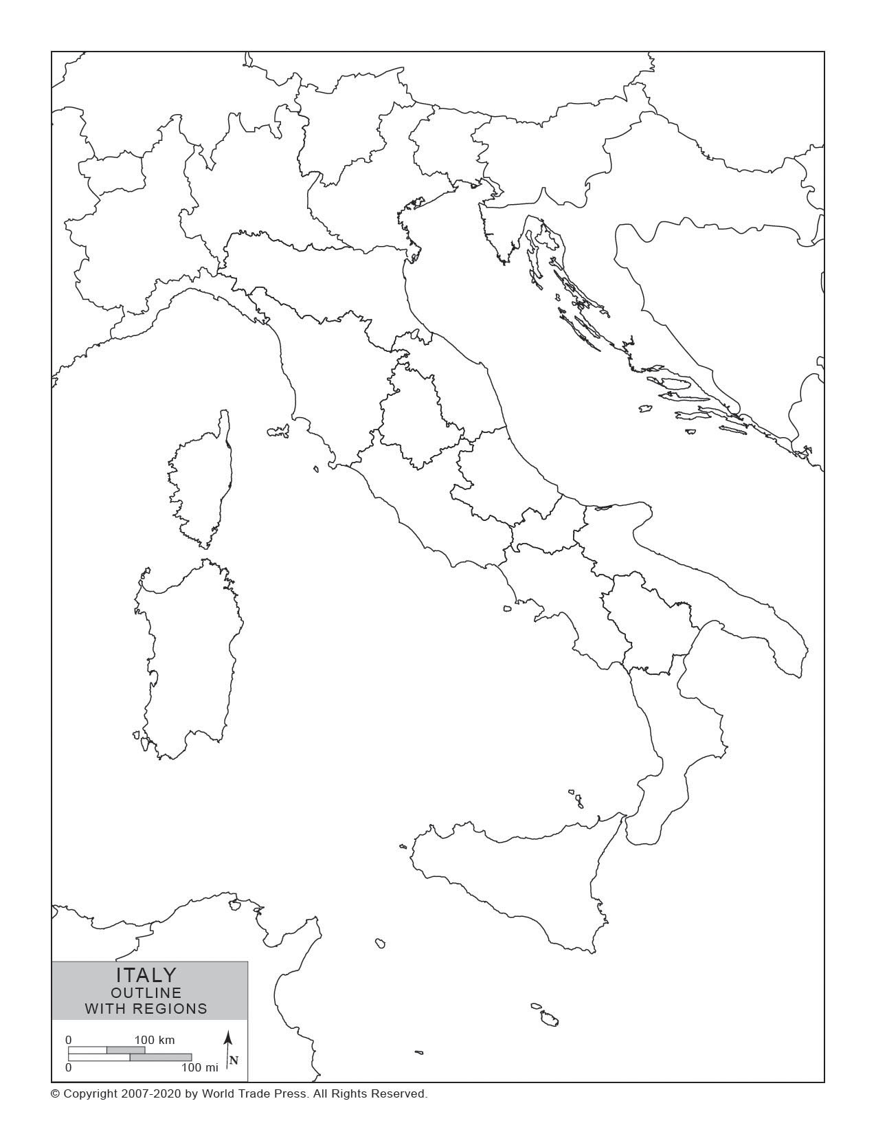 Outline with Provinces Map