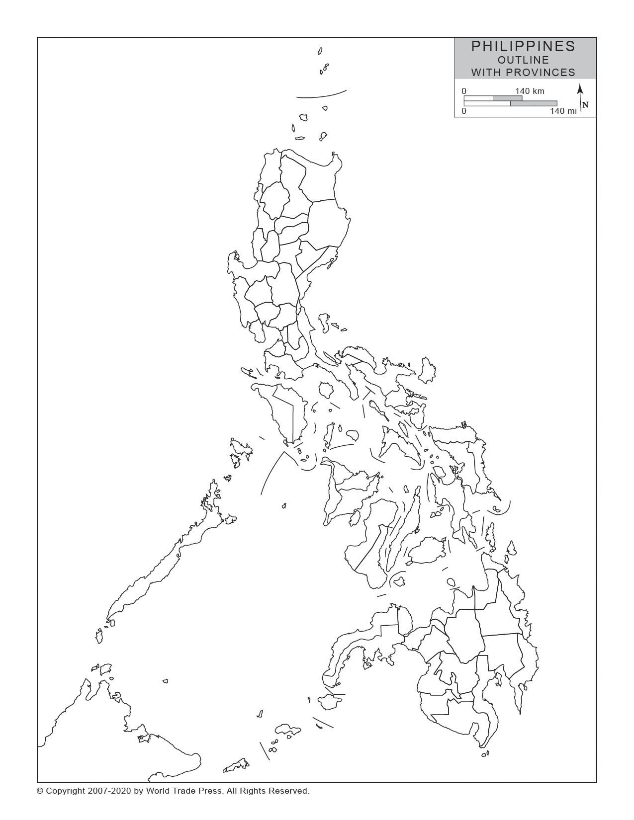 Outline with Provinces Map