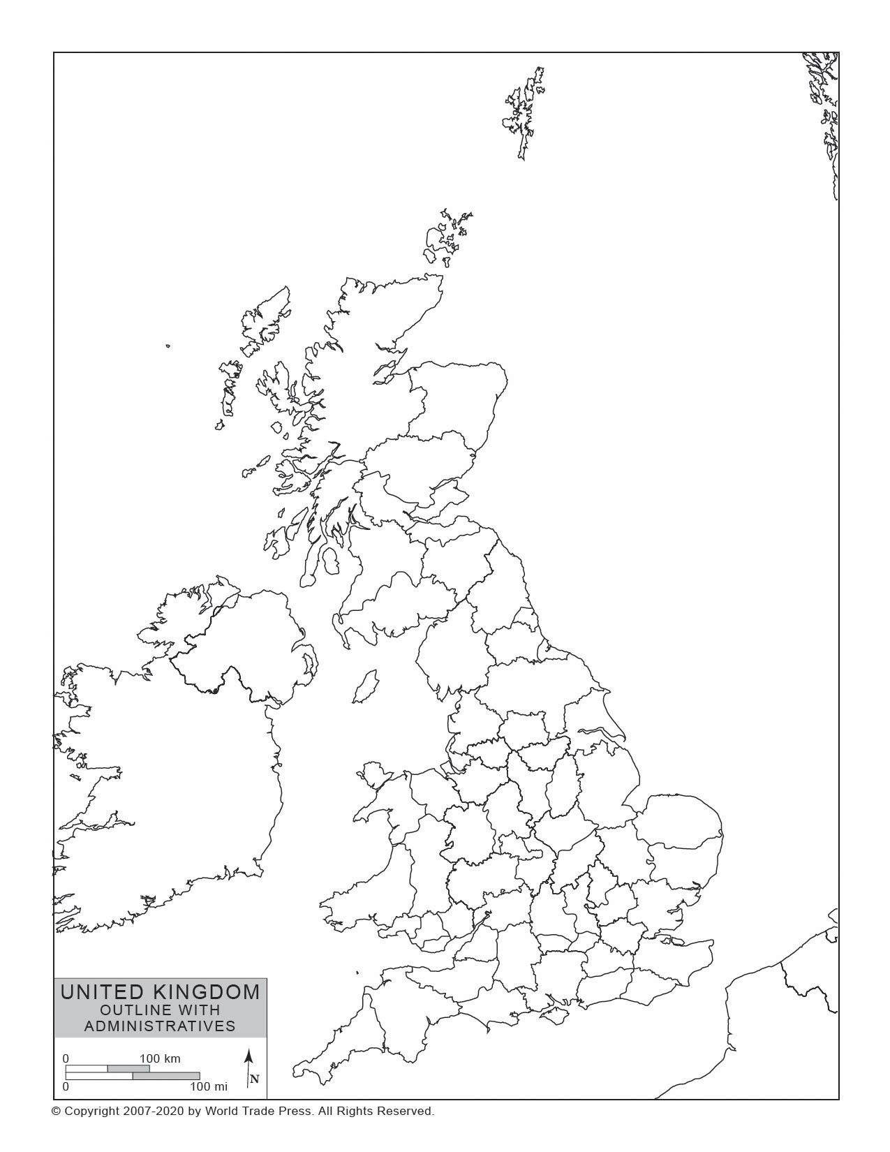 Outline with Provinces Map