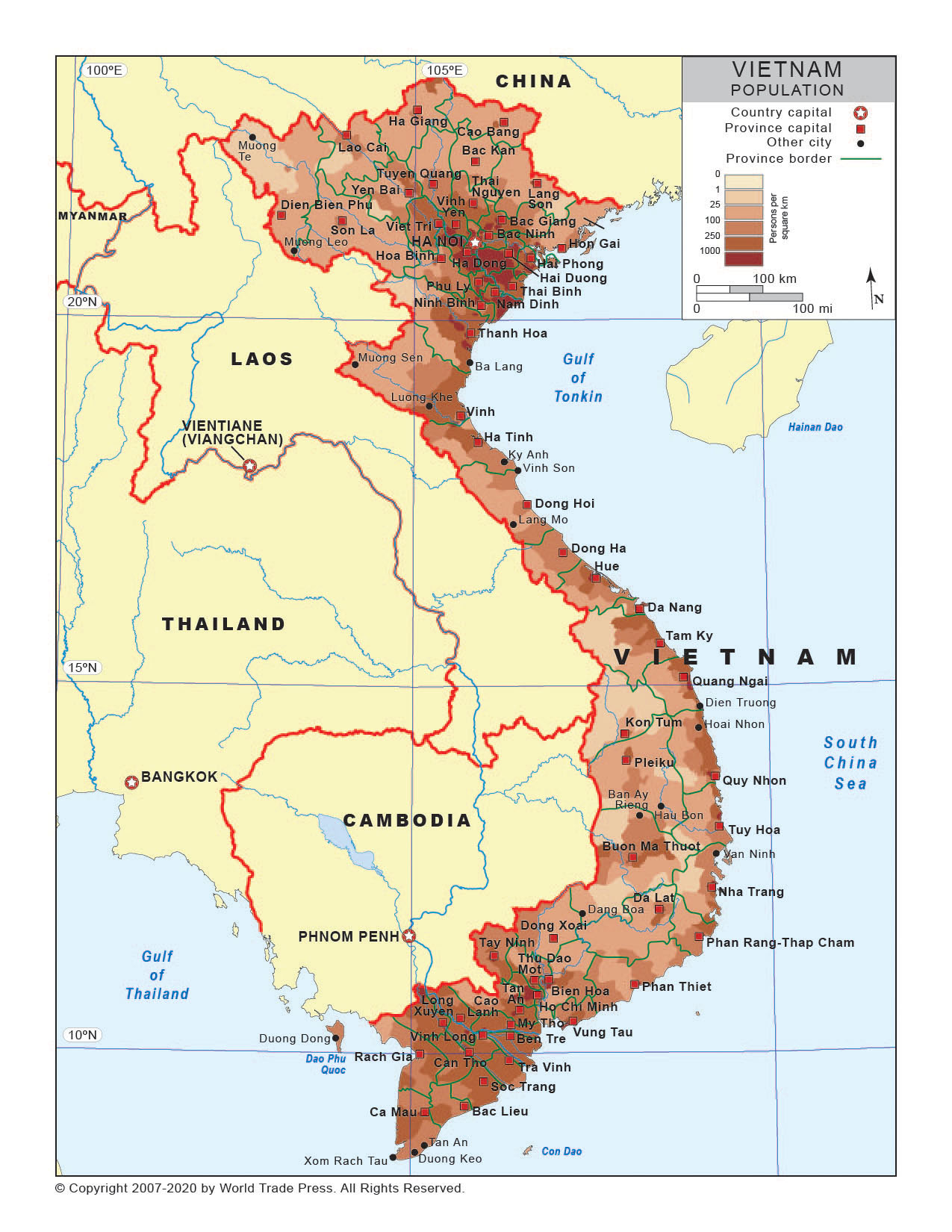 Vietnam Population Map