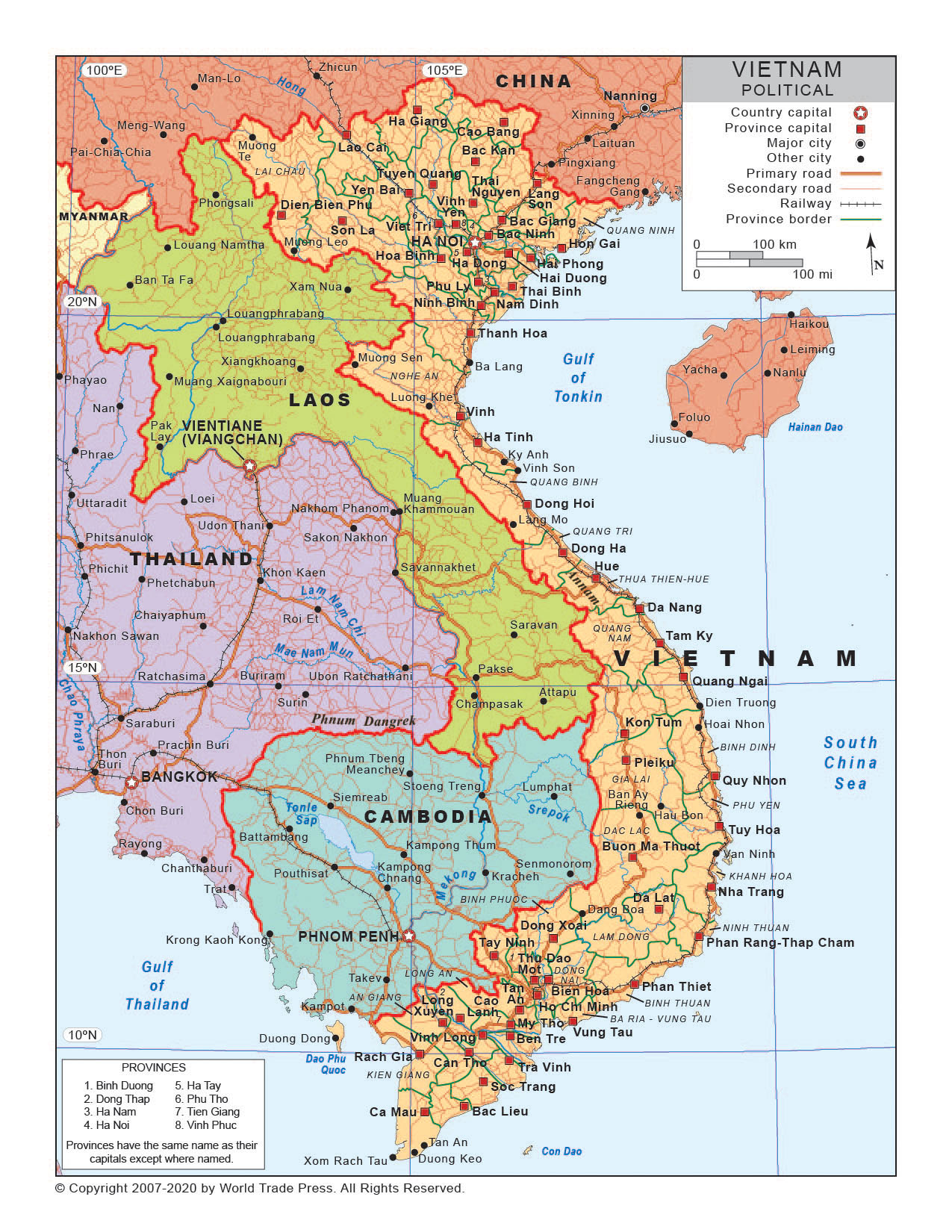 Political Map of Vietnam