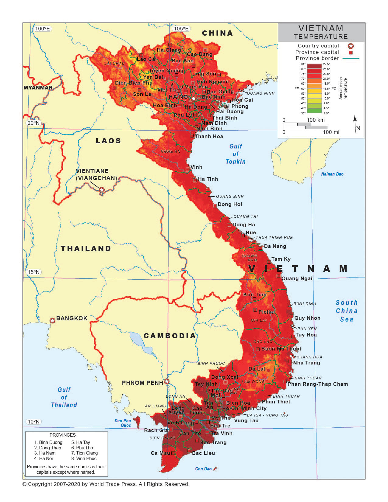 Temperature Map of Vietnam